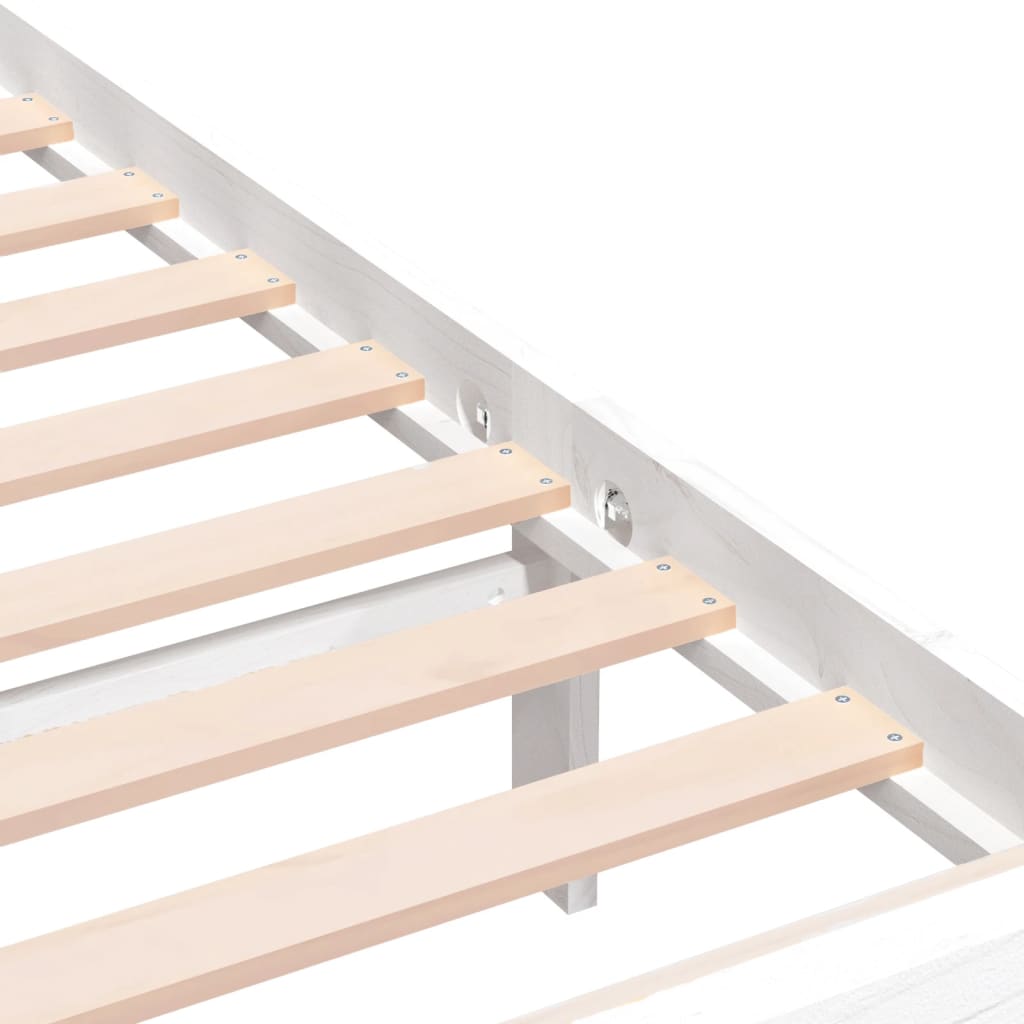 vidaXL Estructura de cama madera maciza blanca 100x200 cm