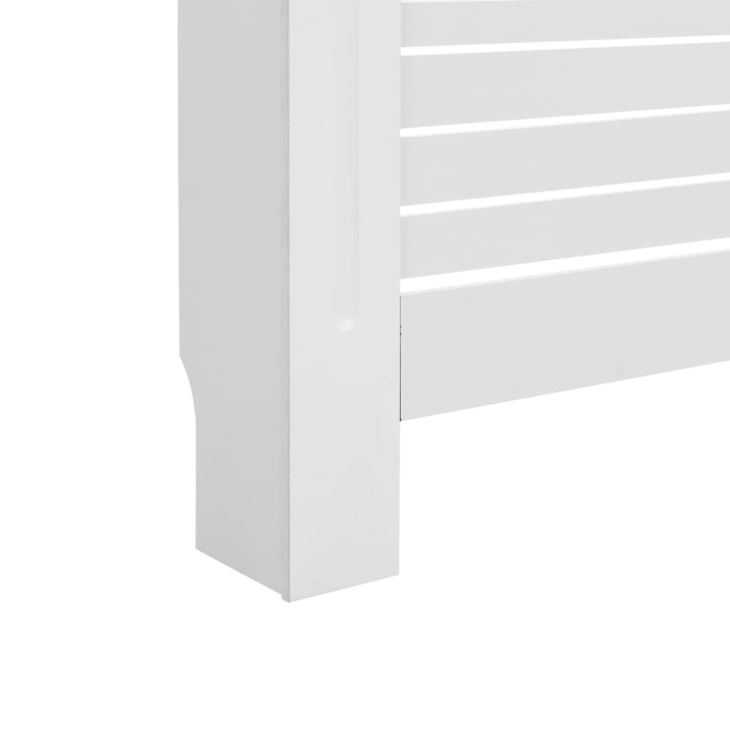 vidaXL Cubiertas para radiador 2 unidades MDF blanco 152x19x81,5 cm