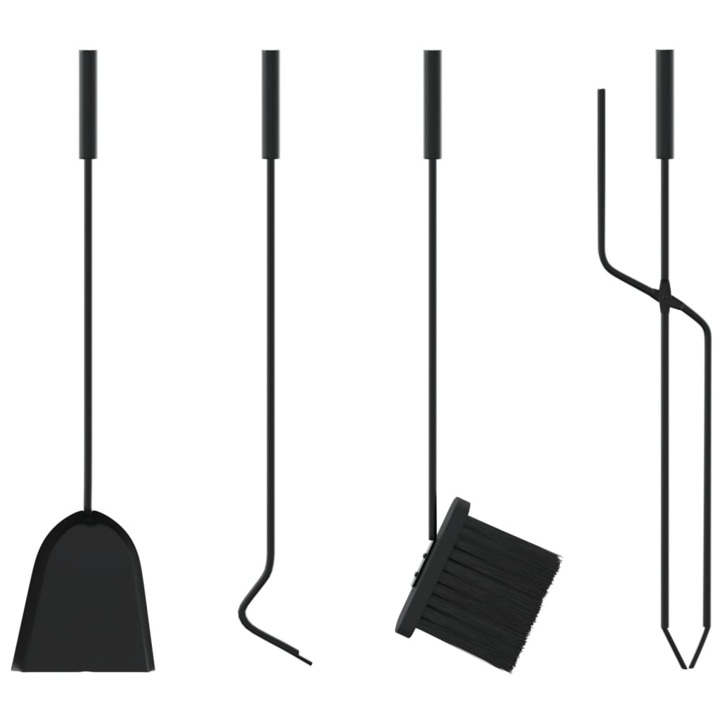 vidaXL Set de herramientas para chimenea 5 piezas acero 18x56 cm