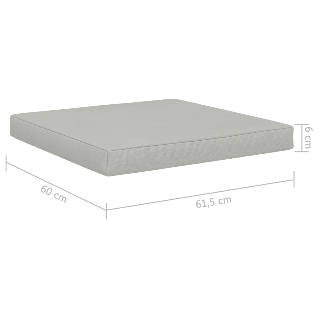 vidaXL Cojín para muebles de palés tela beige 60x61,5x6 cm