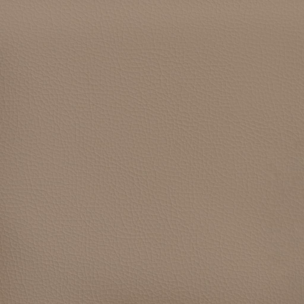 vidaXL Sofá de 2 plazas de cuero sintético color capuchino 140 cm