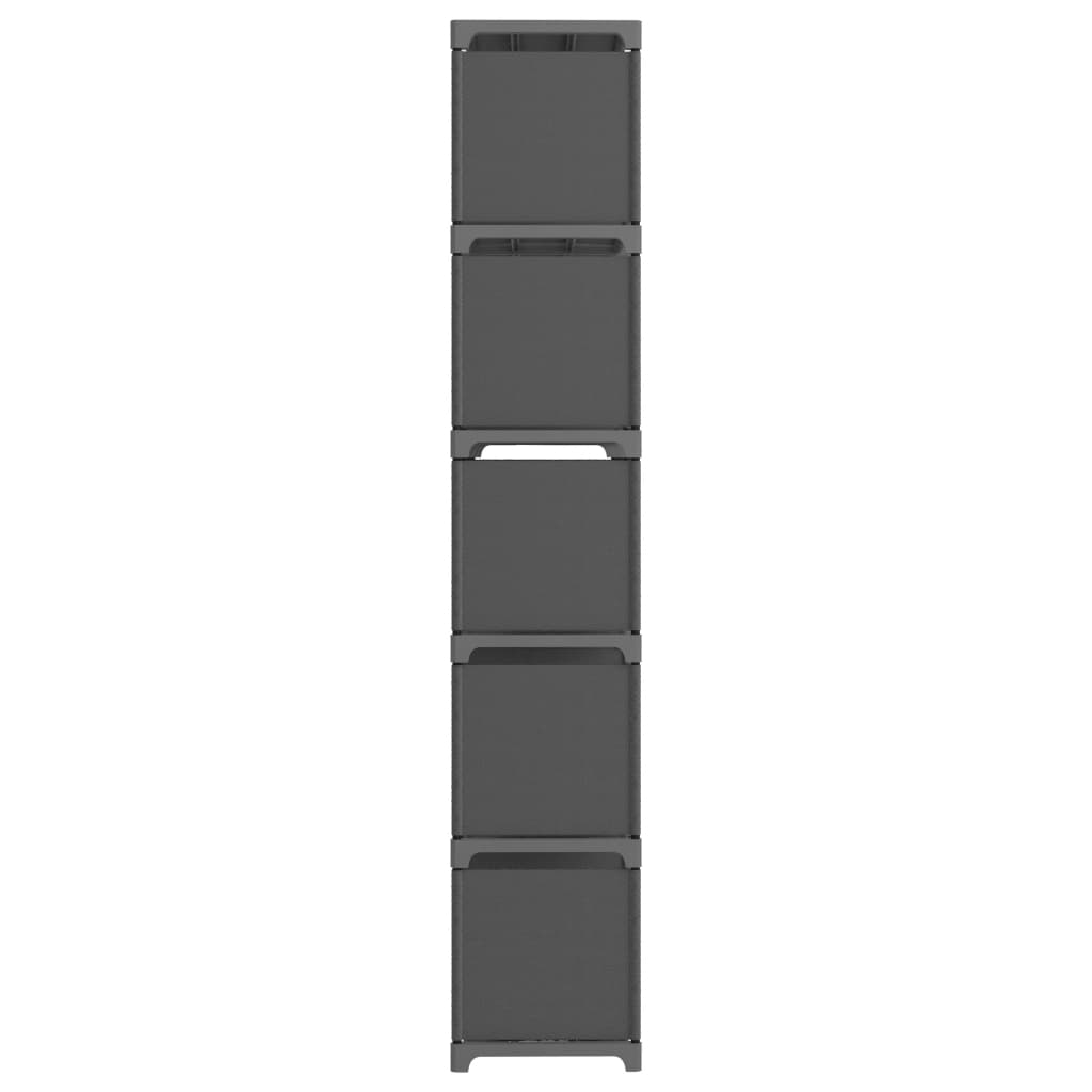 vidaXL Estantería de 15 cubos de tela gris 103x30x175,5 cm
