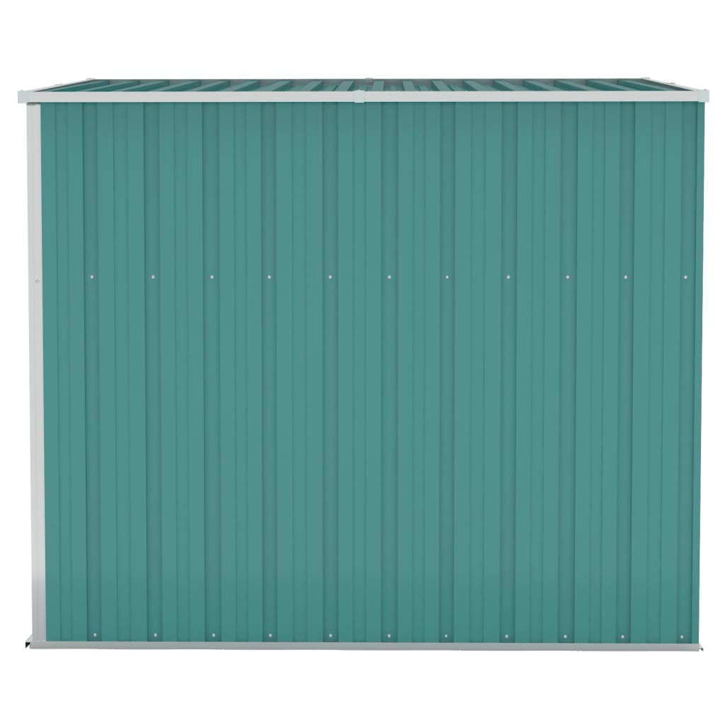 vidaXL Cobertizo de jardín pared acero galvanizado verde 118x194x178cm