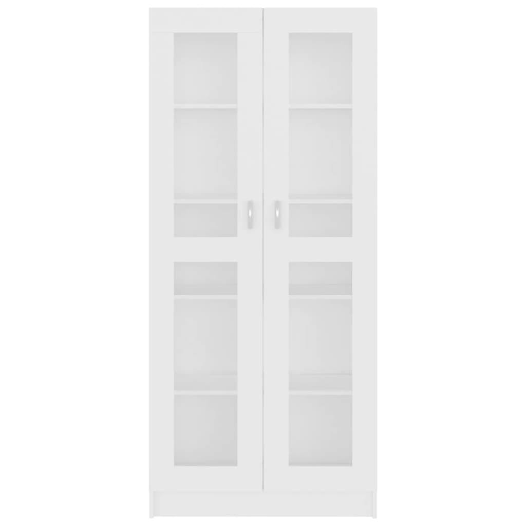 vidaXL Vitrina de madera contrachapada blanco 82,5x30,5x185,5 cm