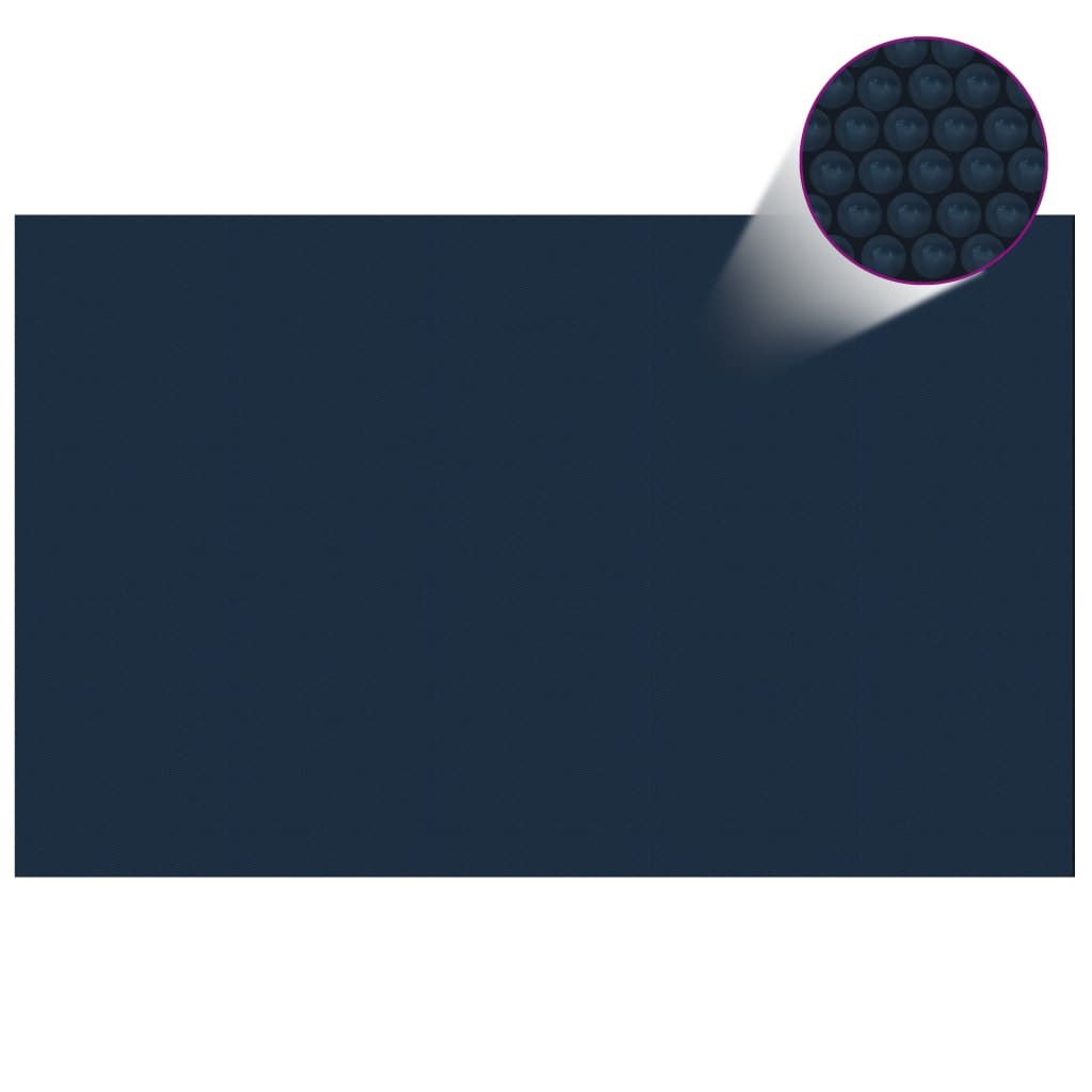 vidaXL Cubierta solar de piscina de PE flotante negro y azul 800x500cm