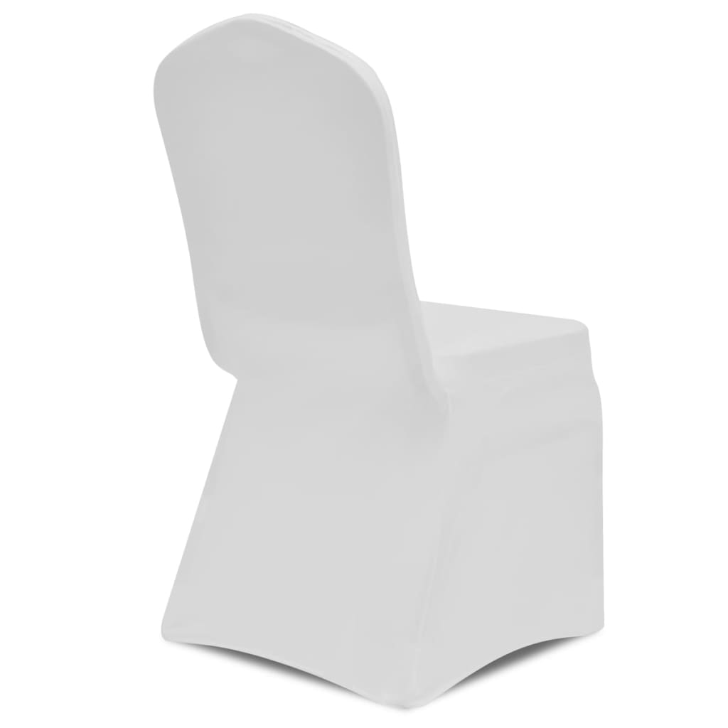 vidaXL Funda de silla elástica 4 unidades blanca