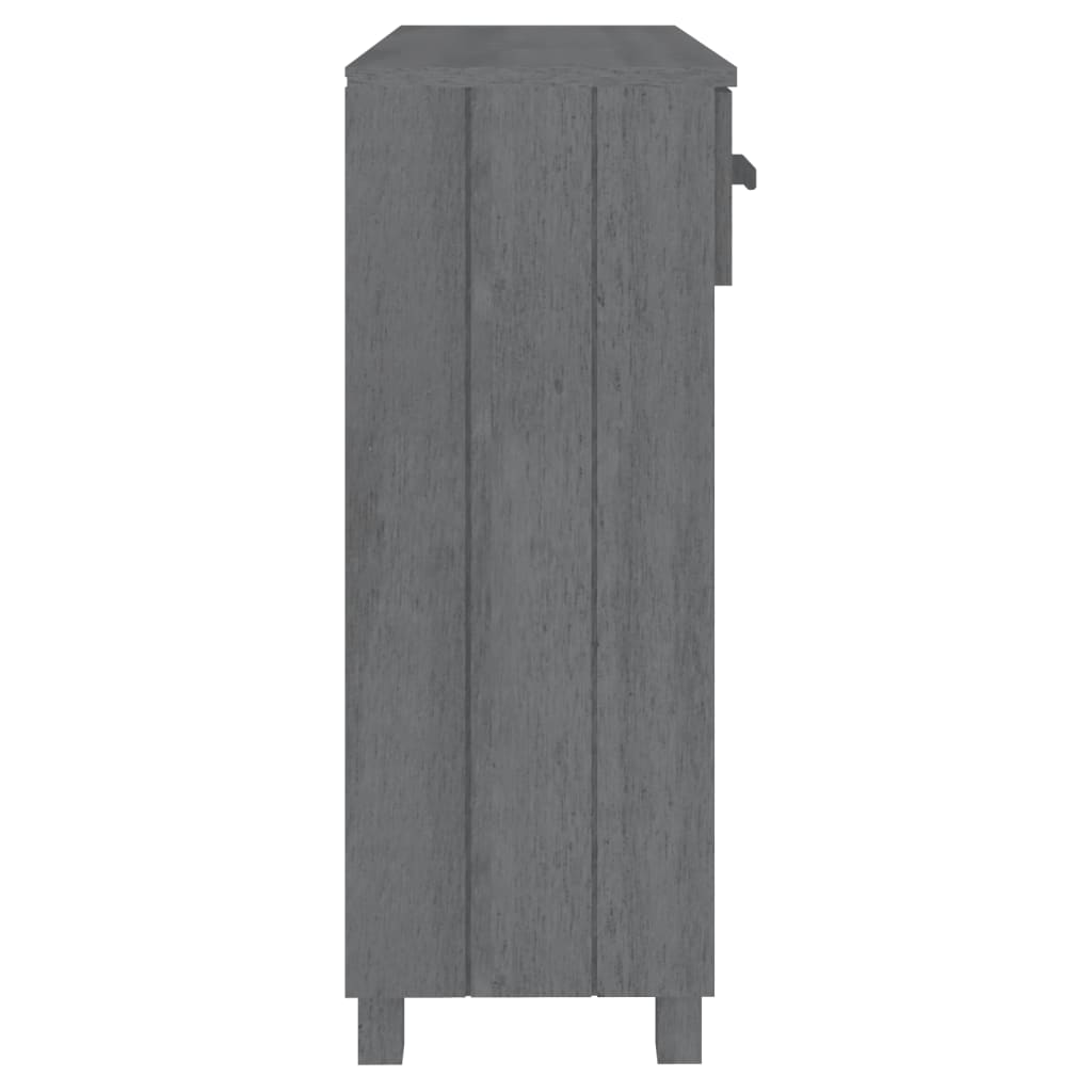 vidaXL Mesa consola madera maciza de pino gris oscuro 90x35x90 cm