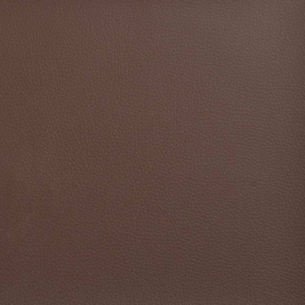 vidaXL Sofá de 2 plazas de cuero sintético marrón 120 cm
