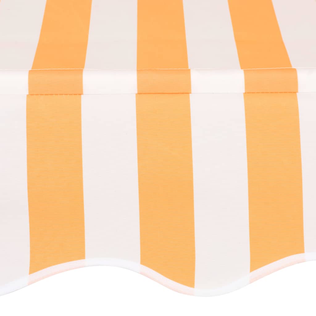 vidaXL Toldo manual retráctil 200 cm naranja y blanco a rayas