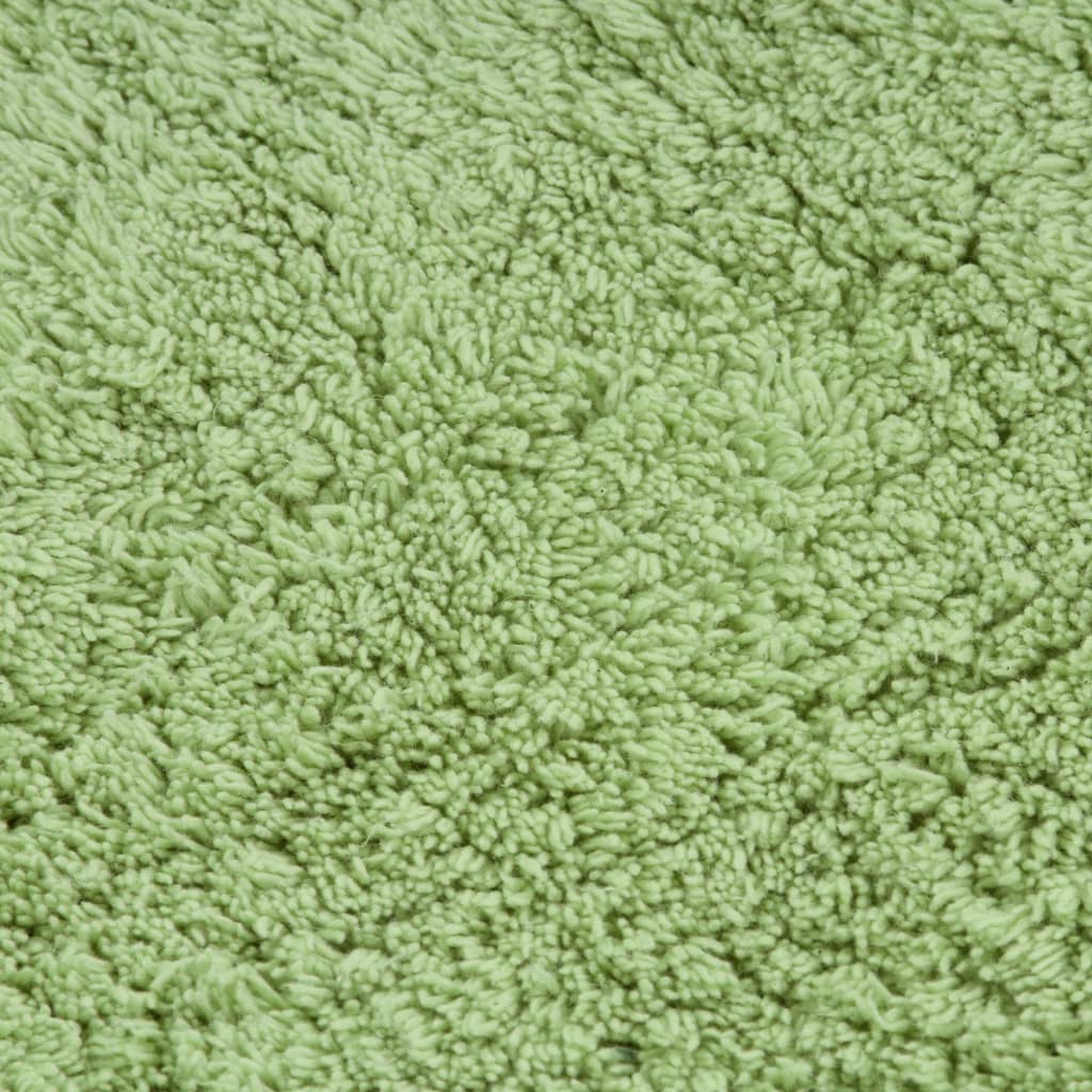 vidaXL Conjunto de alfombrillas de baño de tela 2 piezas verde
