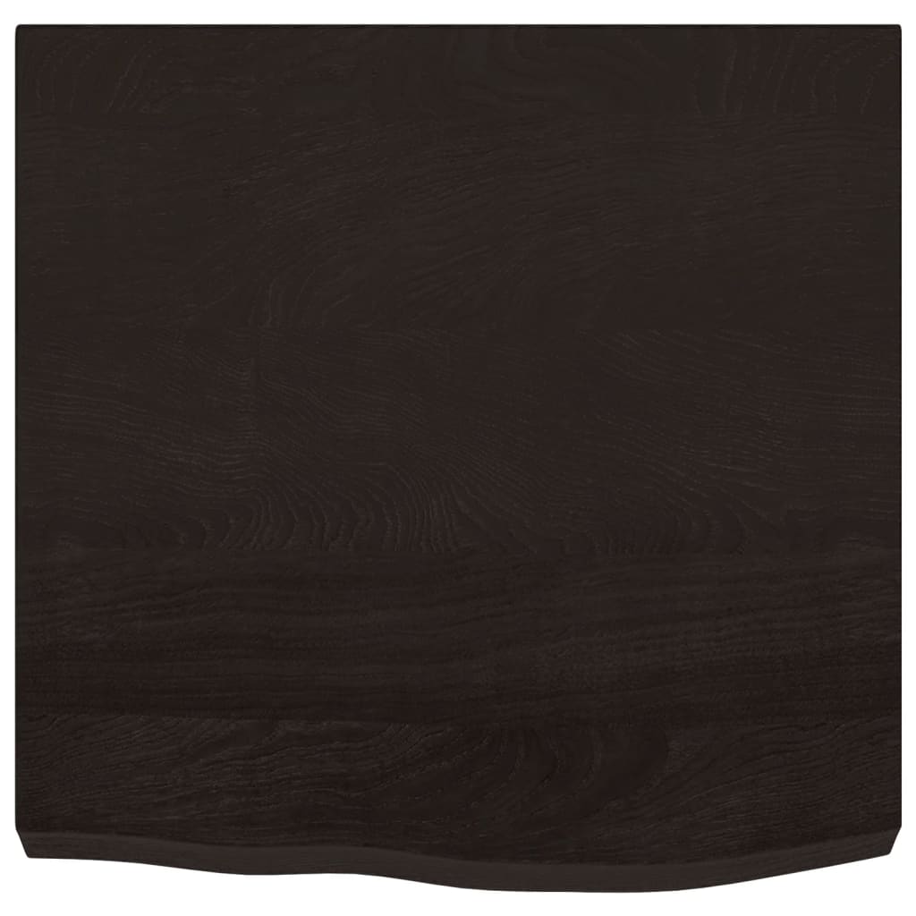 vidaXL Encimera de baño madera tratada marrón oscuro 60x60x(2-6) cm