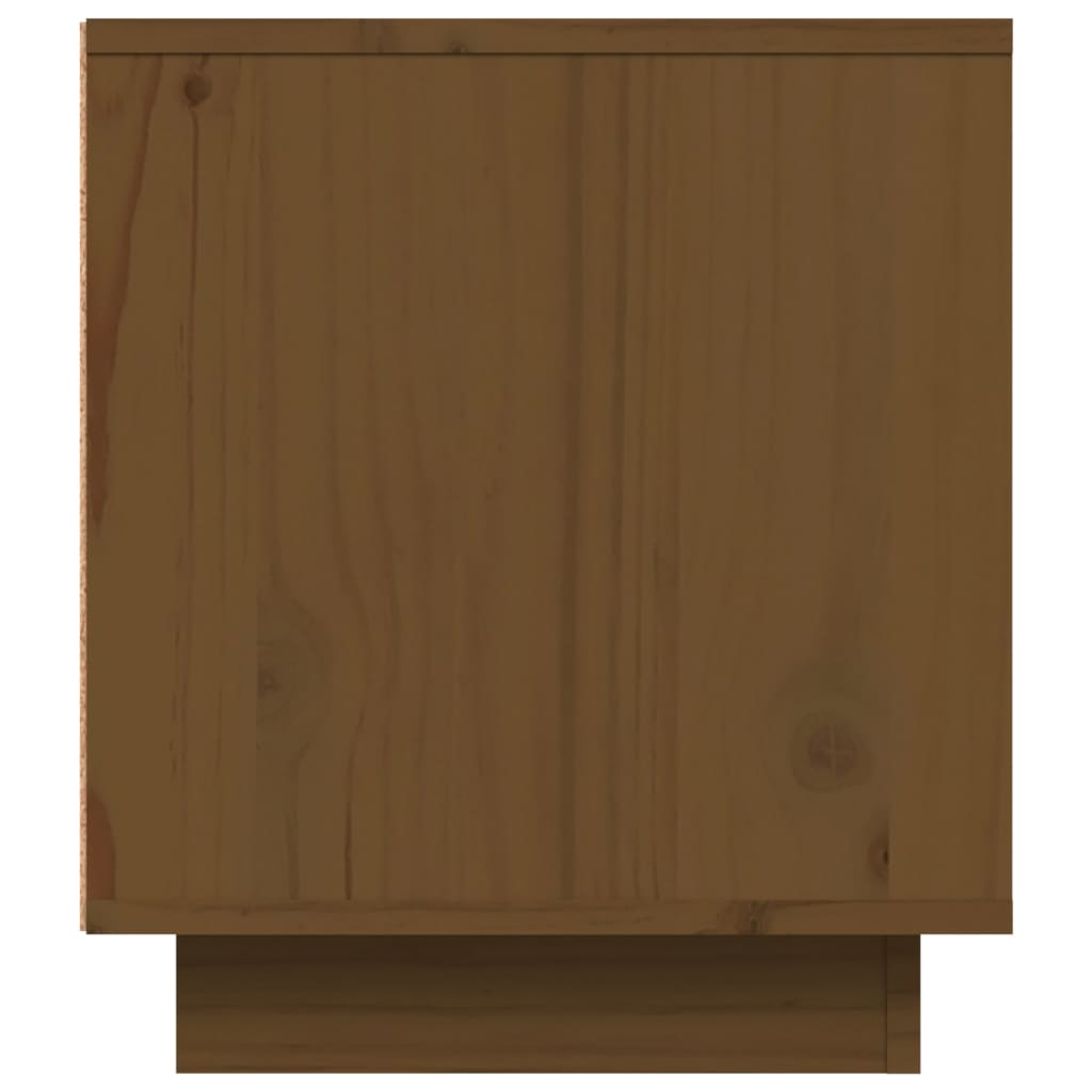vidaXL Mueble de TV madera maciza de pino marrón miel 80x35x40,5 cm