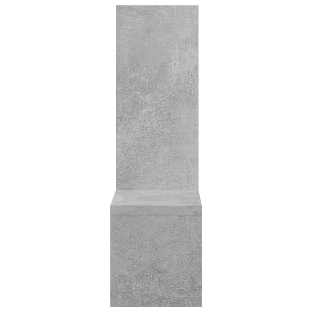 vidaXL Estantes de pared 2 uds contrachapado gris hormigón 50x15x50 cm