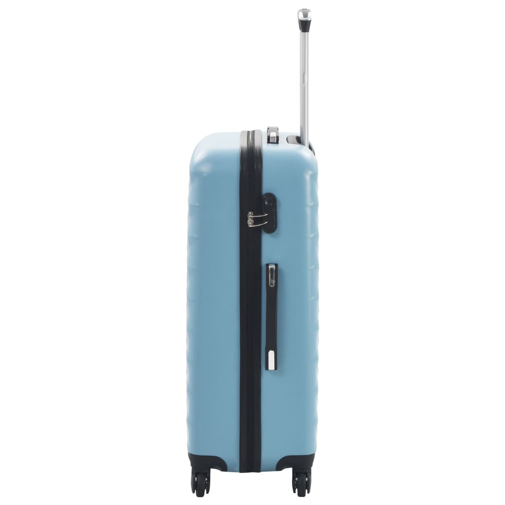 vidaXL Juego de maletas rígidas con ruedas trolley 3 piezas azul ABS