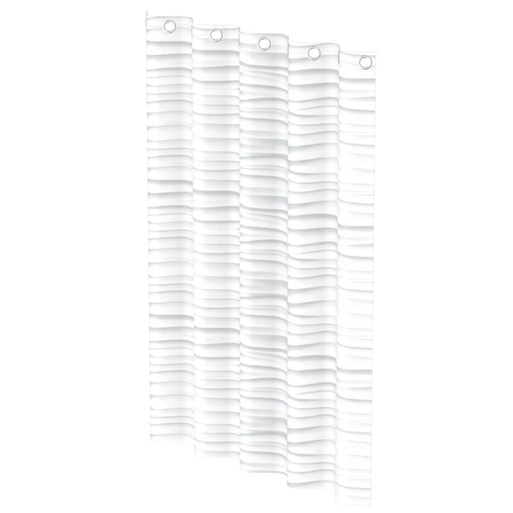 EISL Cortina de ducha con ondas blanco 200x180x0,2 cm
