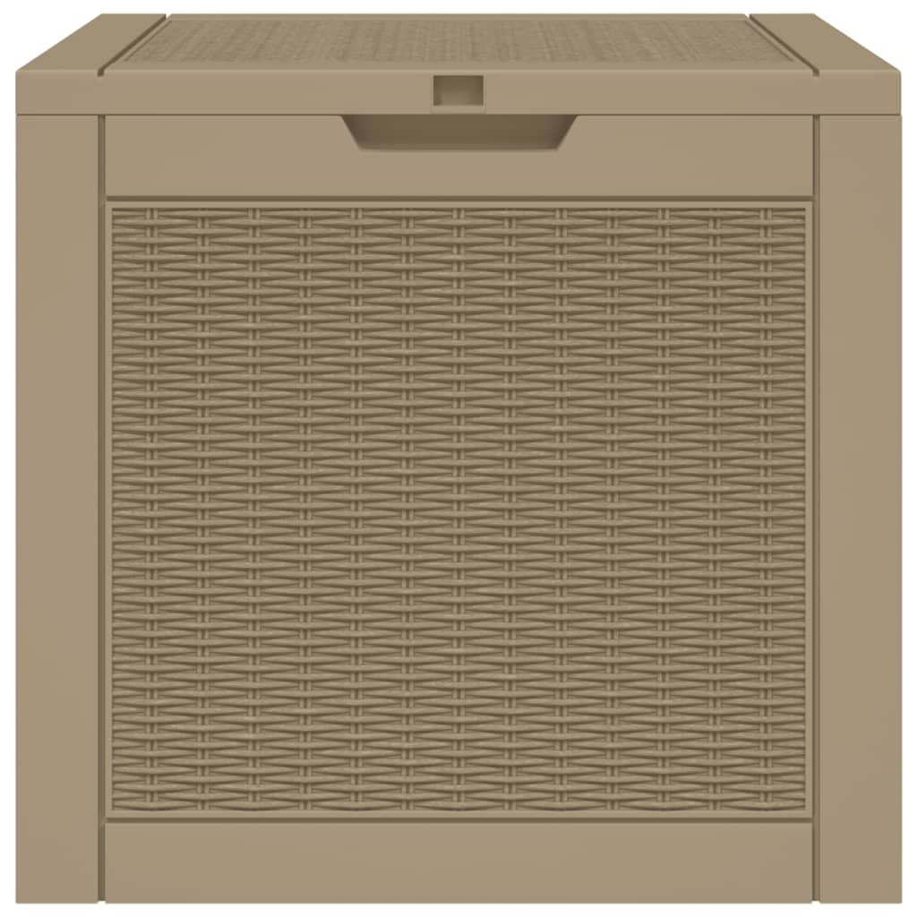 vidaXL Caja de almacenaje de jardín PP marrón claro 55,5x43x53 cm