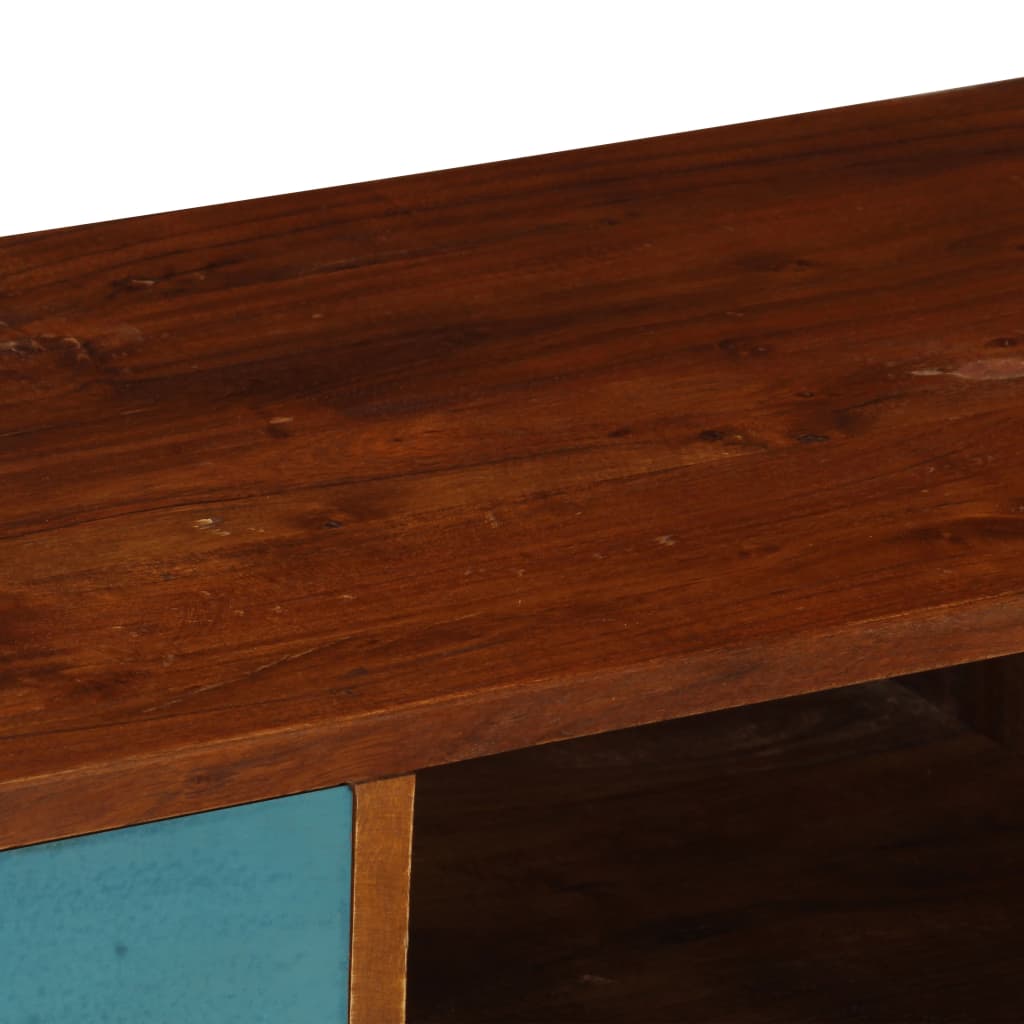 vidaXL Mueble para TV con 3 cajones madera maciza acacia 110x35x50 cm