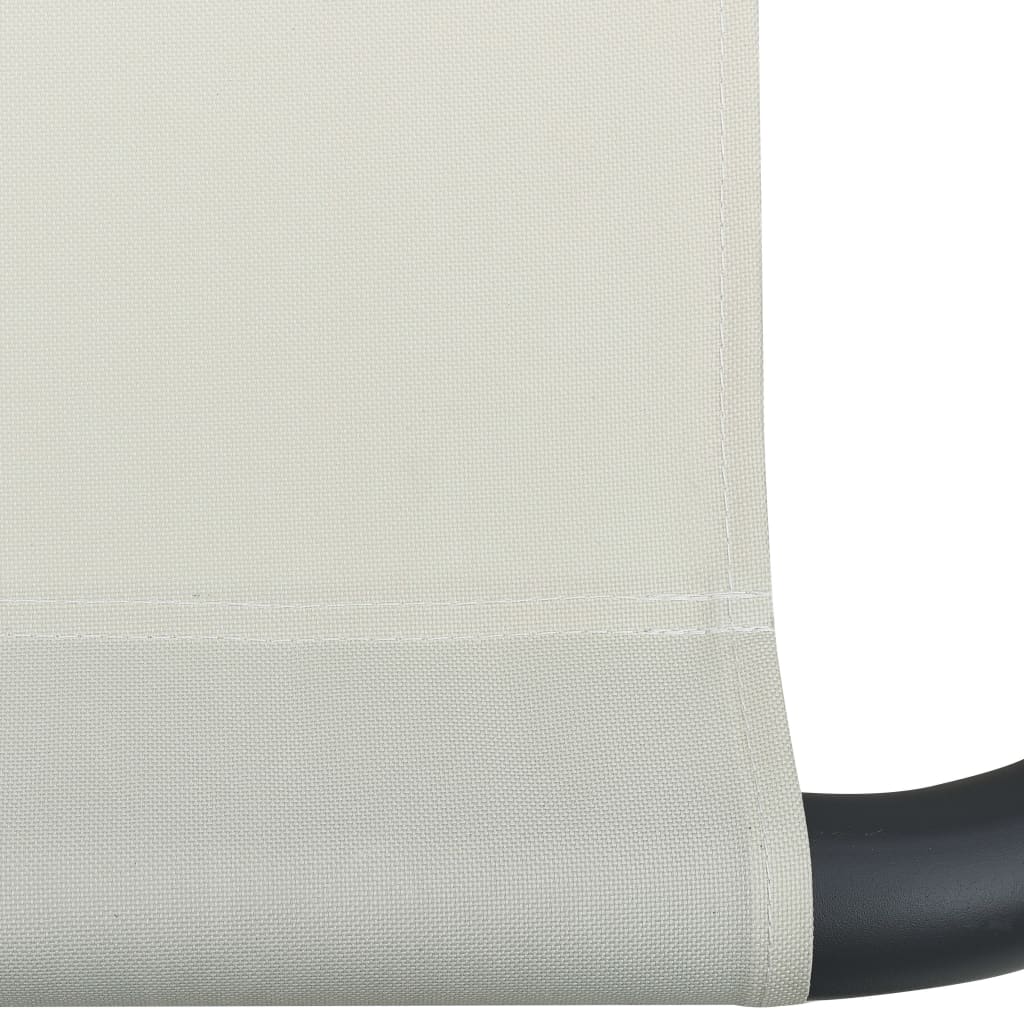 vidaXL Tumbona doble de exterior de tela color crema