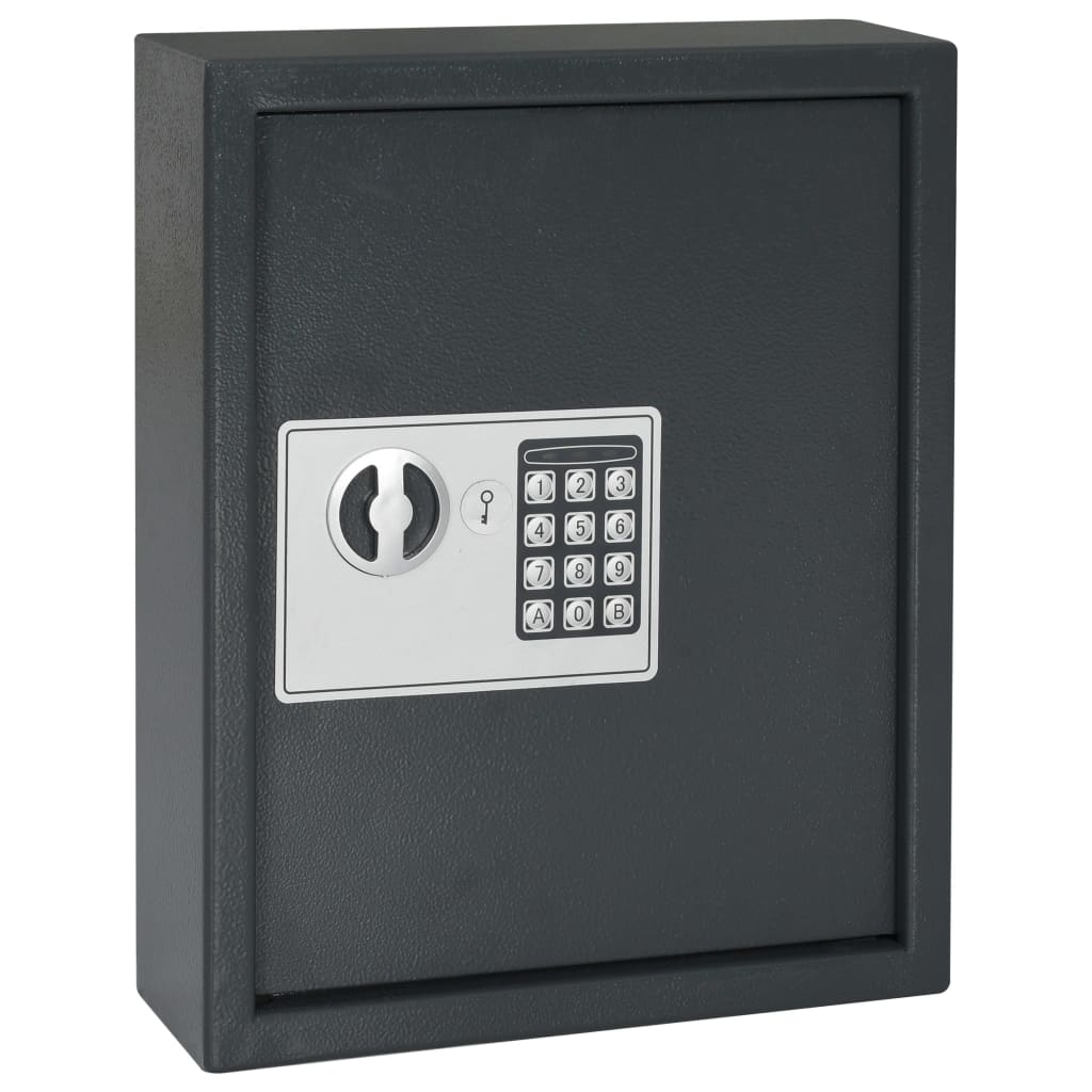 vidaXL Caja fuerte para llaves gris oscuro 30x10x36,5 cm