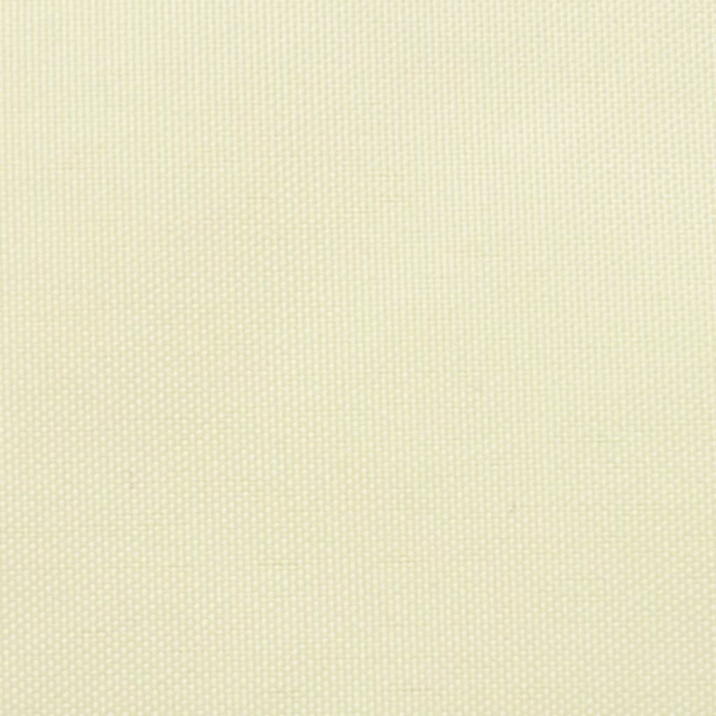 vidaXL Toldo de vela triangular tela Oxford color crema 5x7x7 m