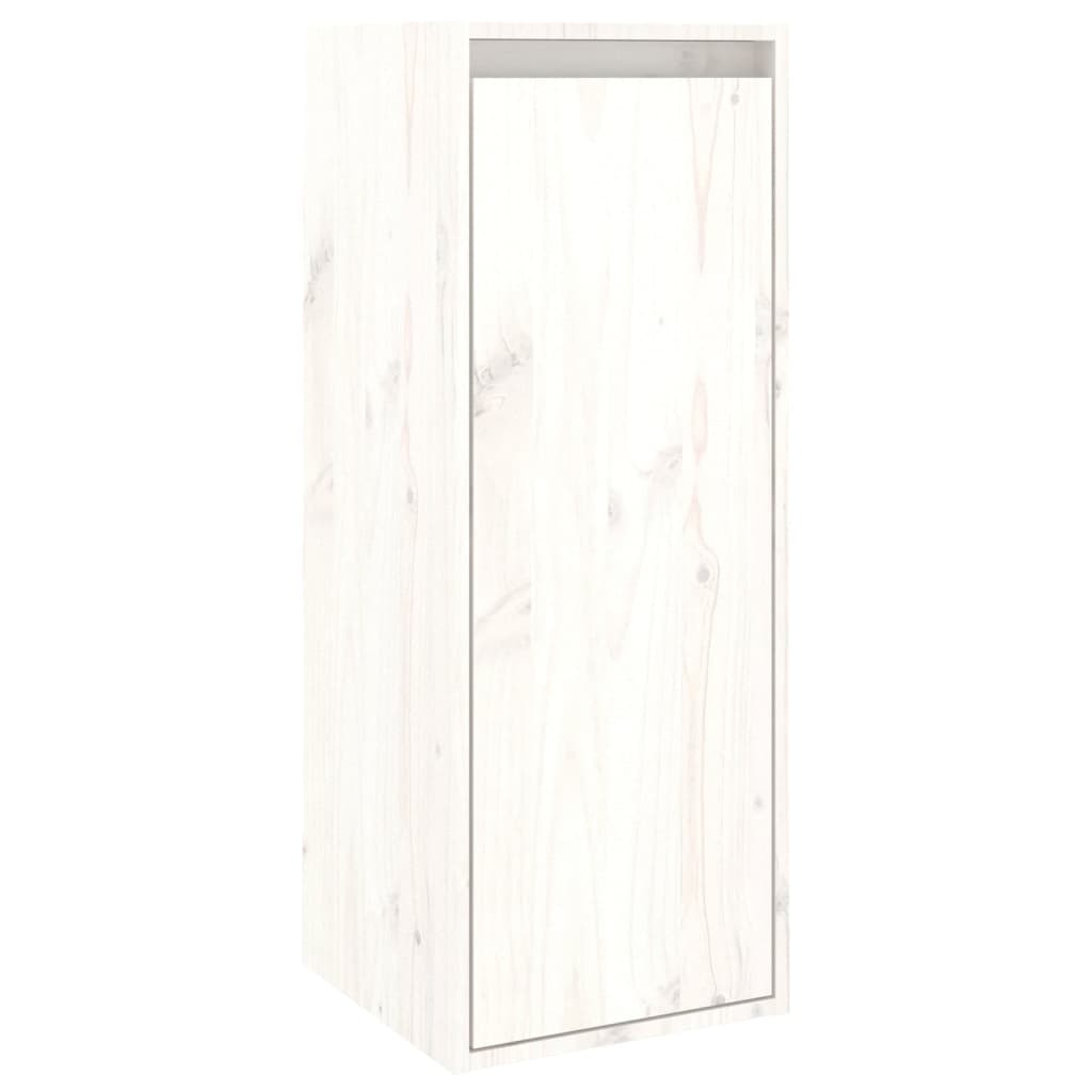vidaXL Muebles para TV 4 piezas madera maciza de pino blanco