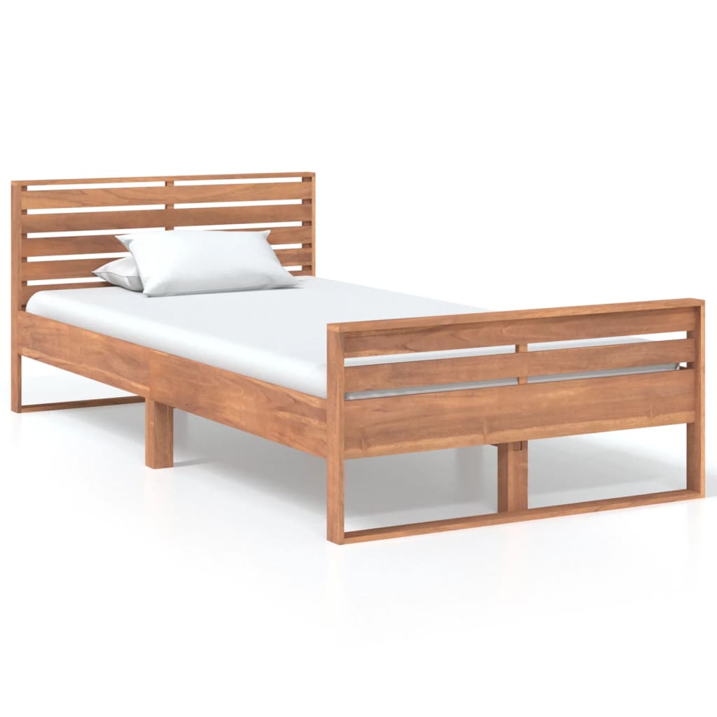 vidaXL Estructura de cama de madera maciza de teca 100x200 cm