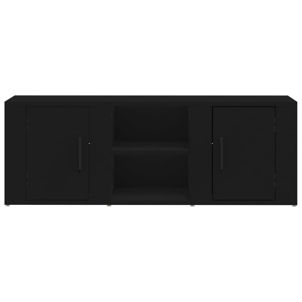 vidaXL Mueble para TV madera contrachapada negro 100x31,5x35 cm