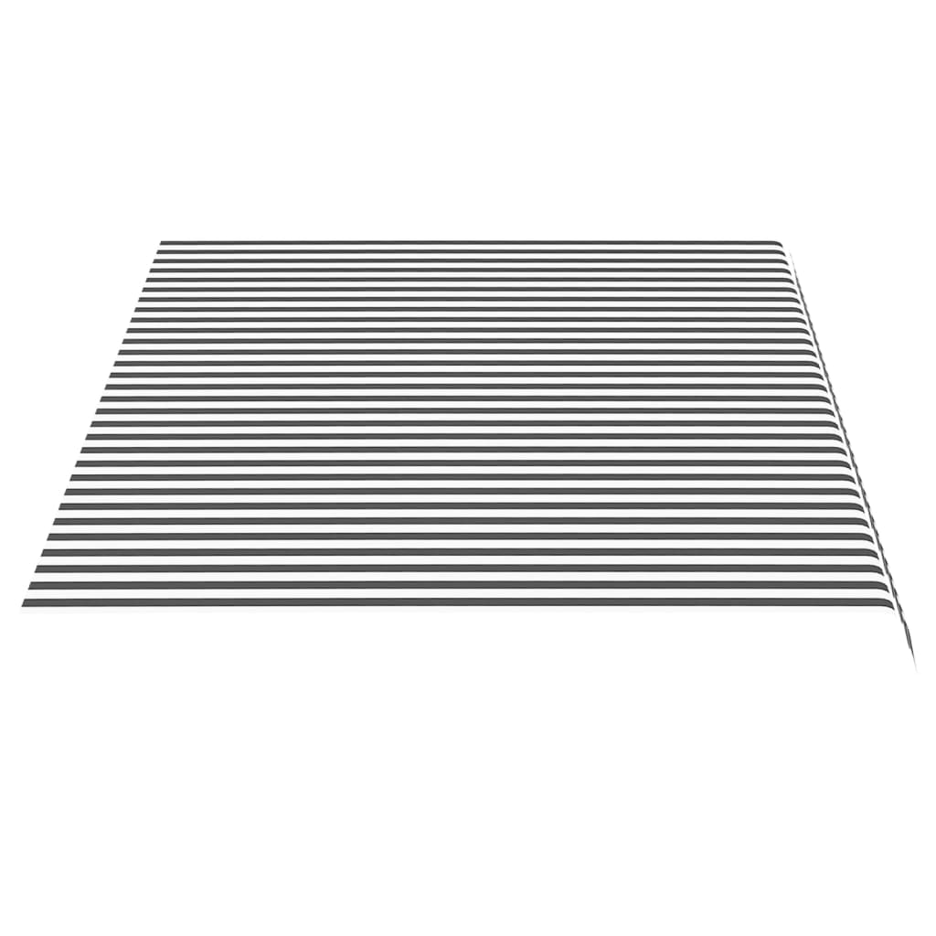 vidaXL Tela de repuesto para toldo gris antracita y blanco 4,5x3 m
