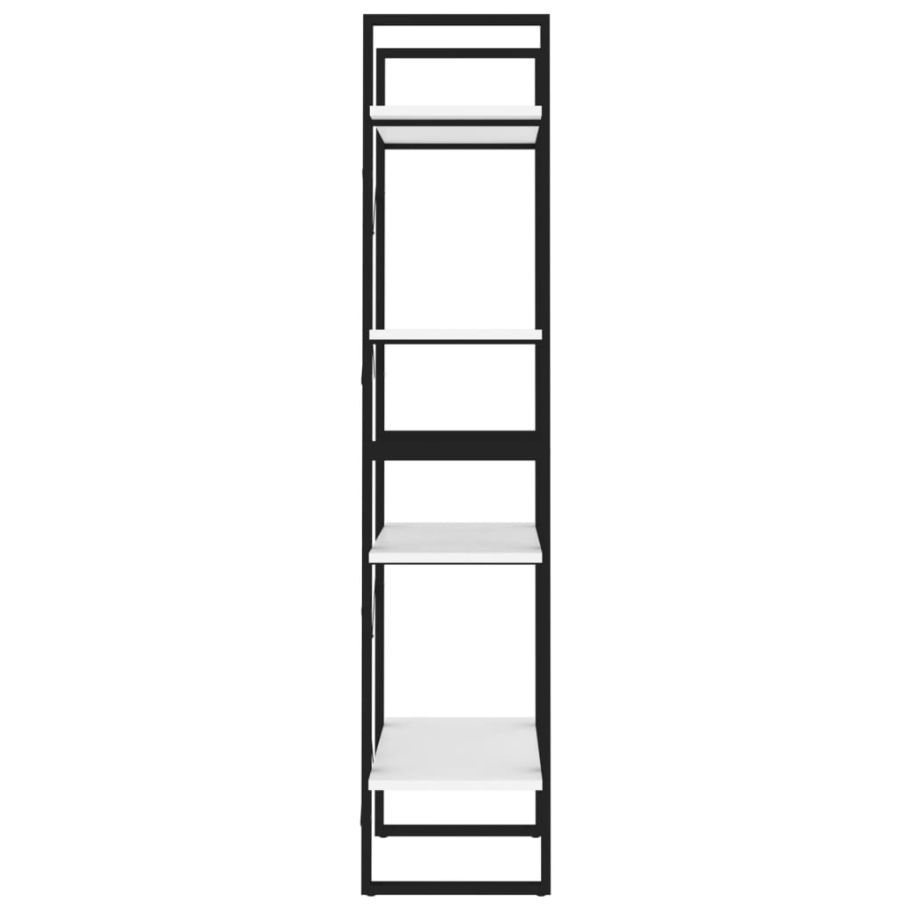vidaXL Estantería 4 niveles madera contrachapada blanco 60x30x140 cm
