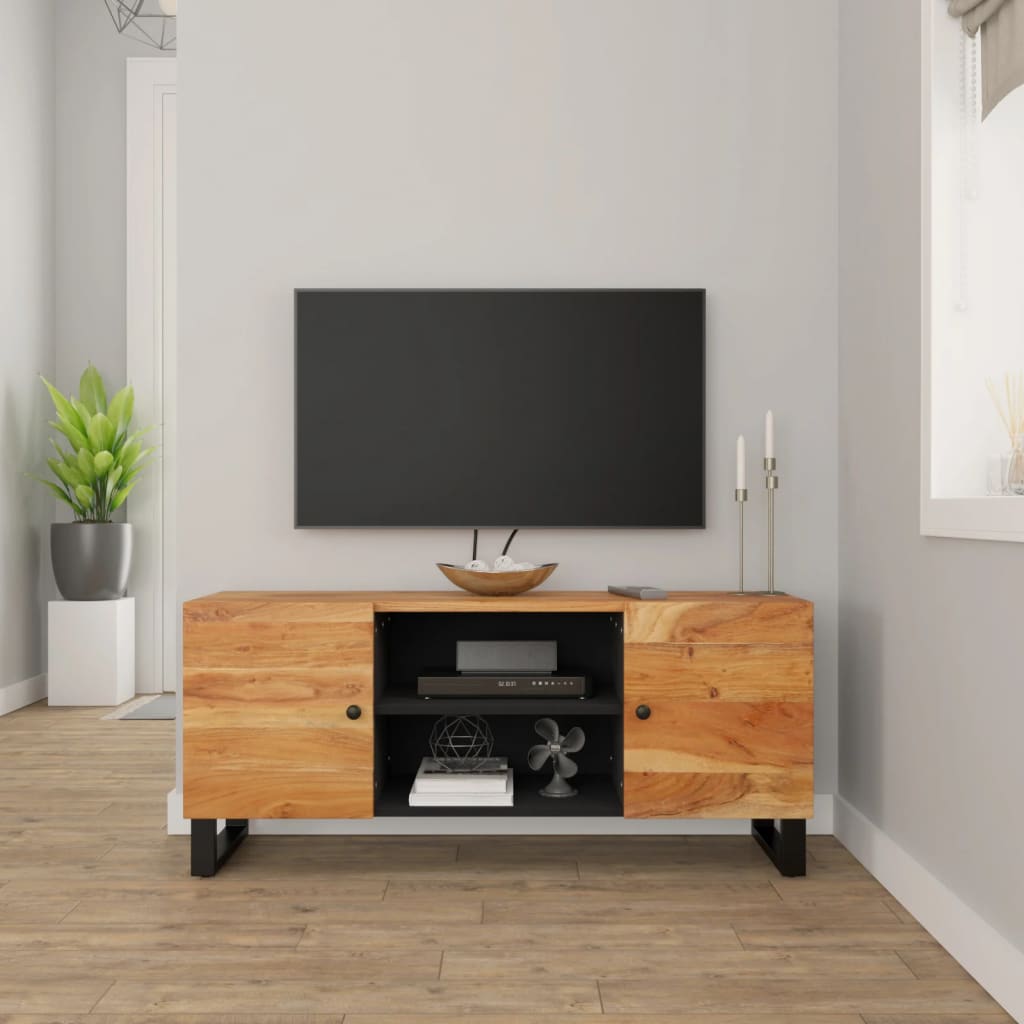 vidaXL Mueble de TV madera maciza de acacia 105x33x46 cm