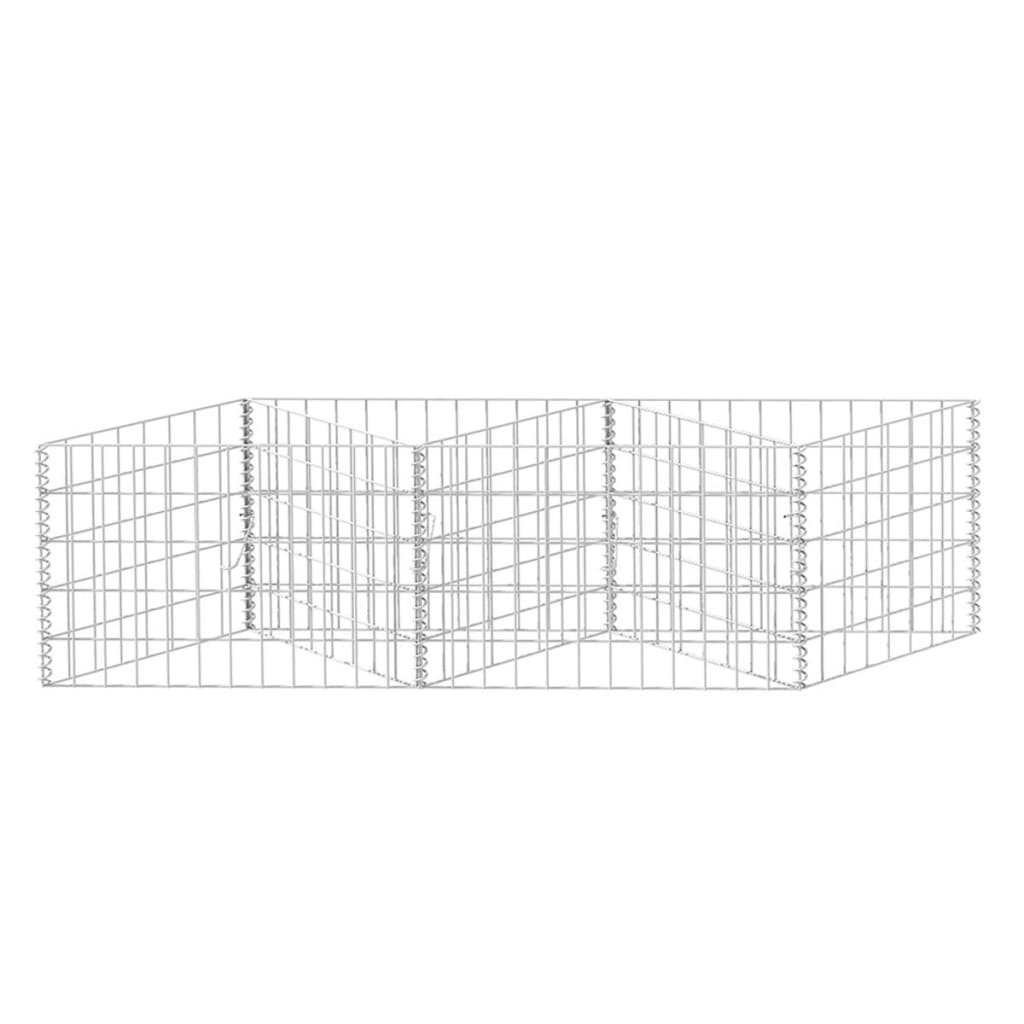 vidaXL Cesta de muro de gaviones acero galvanizado 120x30x50 cm