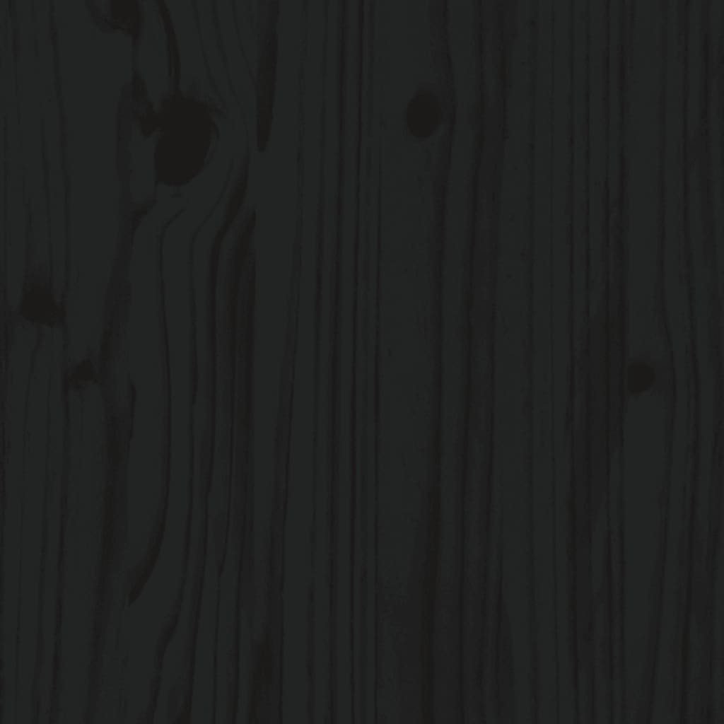 vidaXL Banco de jardín madera maciza pino negro 50x44x45 cm