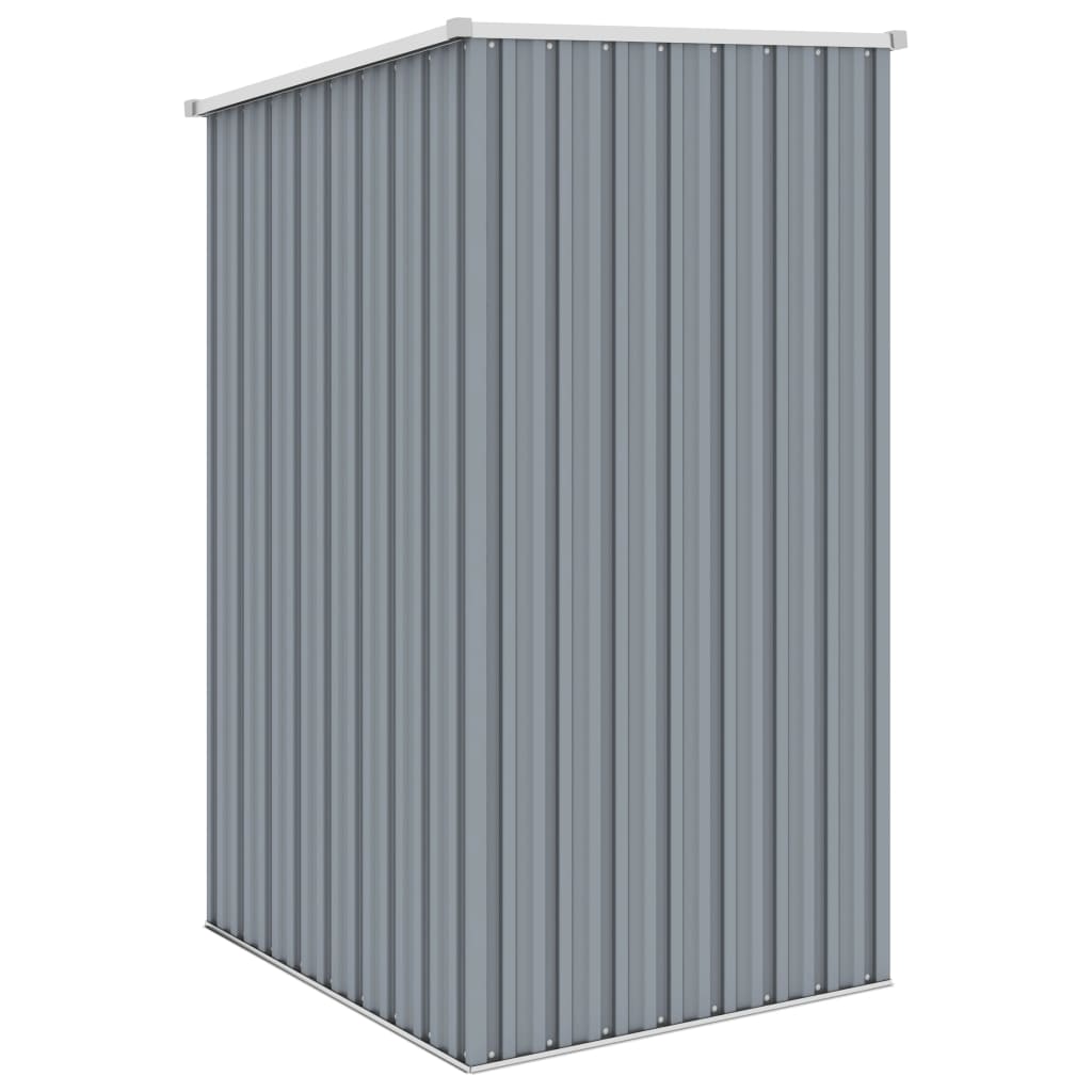 vidaXL Cobertizo de jardín gris acero galvanizado 87x98x159 cm