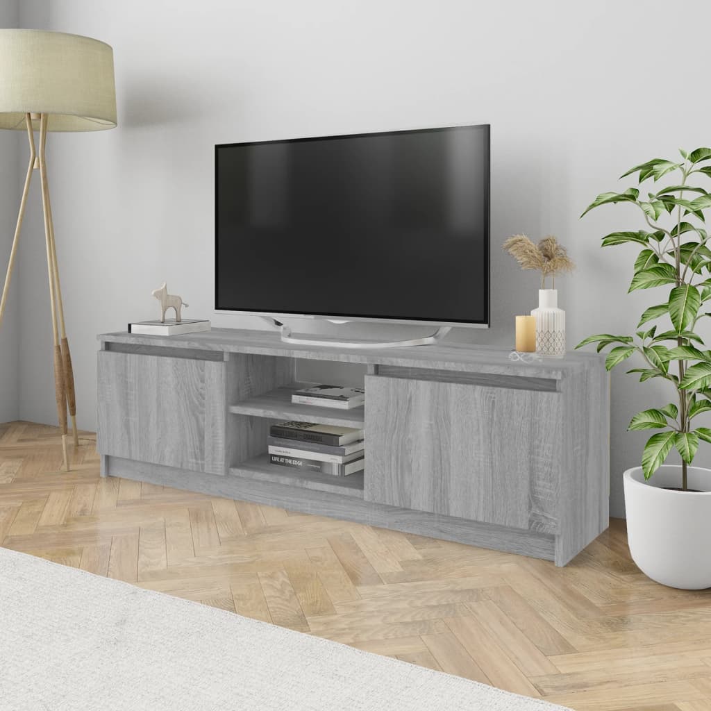 vidaXL Mueble para TV madera contrachapada gris Sonoma 120x30x35,5 cm