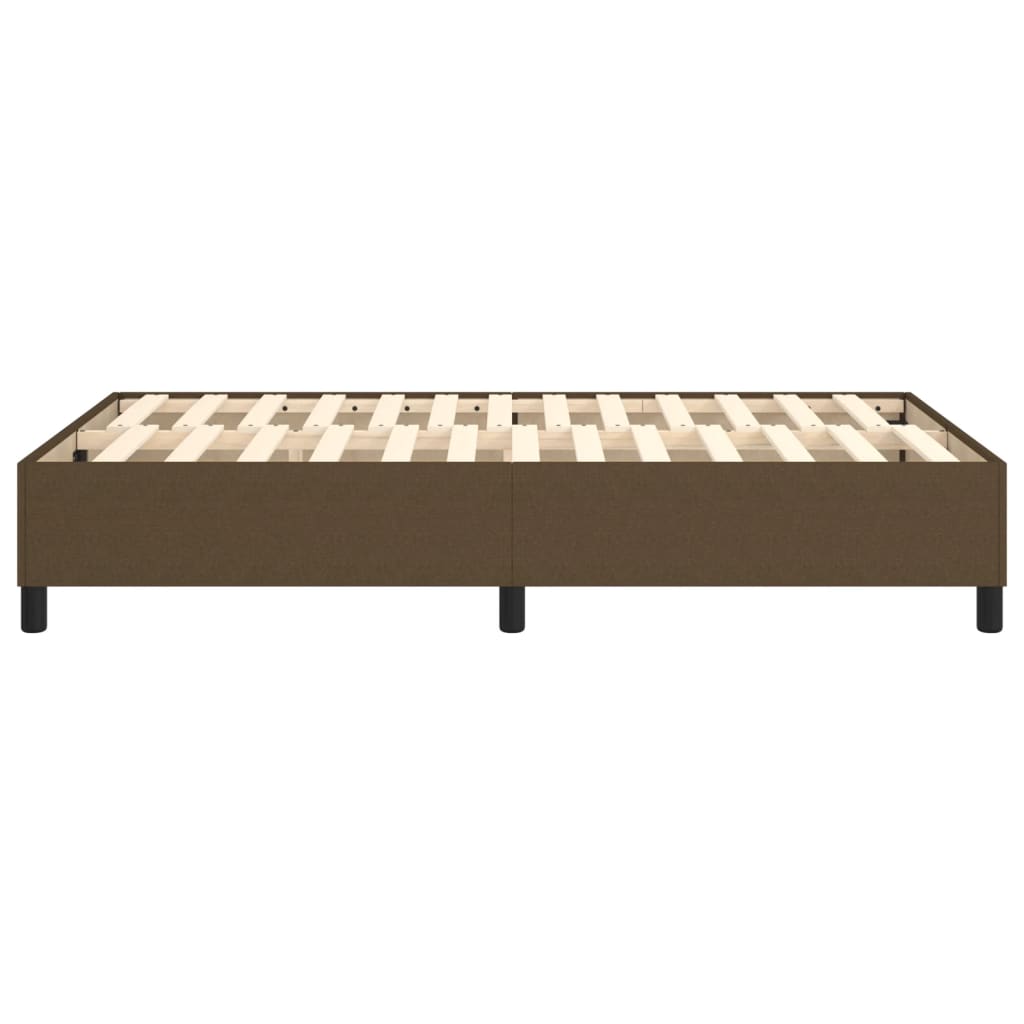vidaXL Estructura de cama de tela marrón oscuro 120x200 cm