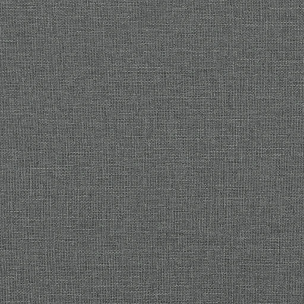 vidaXL Banco de comedor acero y tela gris oscuro 62x32x45 cm