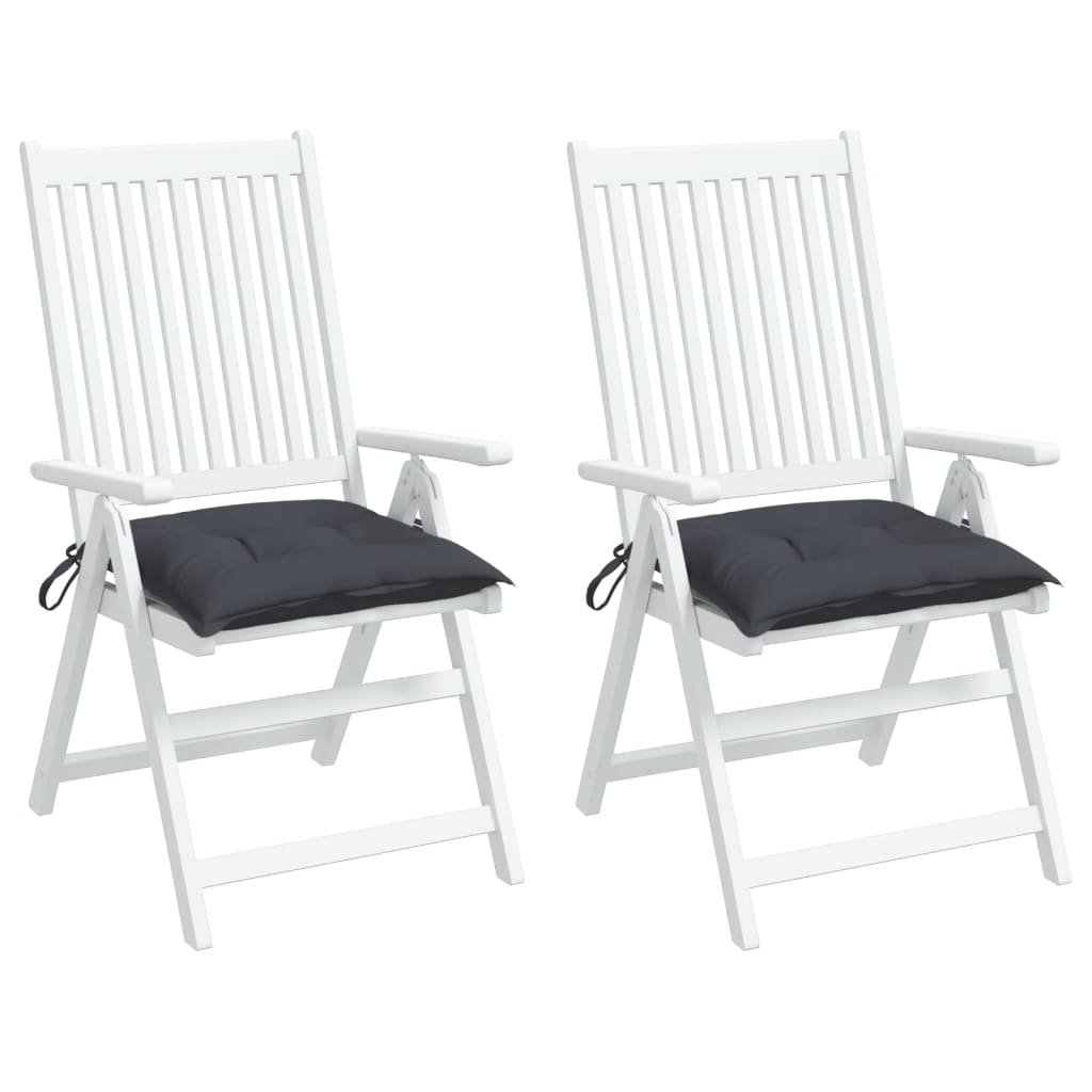 vidaXL Cojines sillas de jardín 2 uds tela Oxford antracita 50x50x7 cm