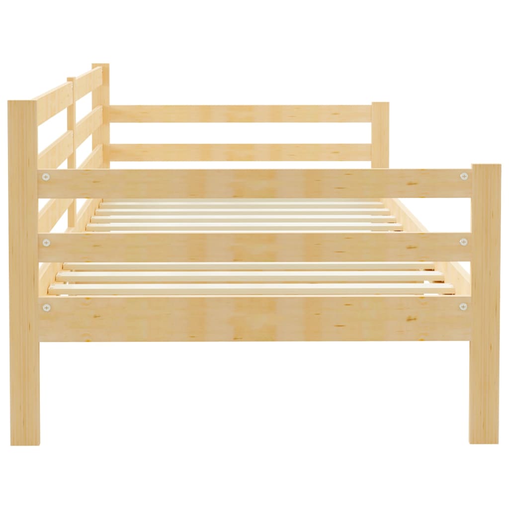 vidaXL Sofá cama de madera maciza de pino 90x200 cm