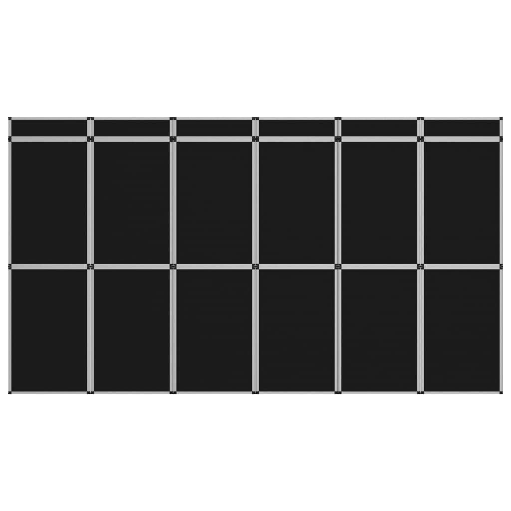 vidaXL Cartelera de exposición plegable 18 paneles negro 362x200 cm