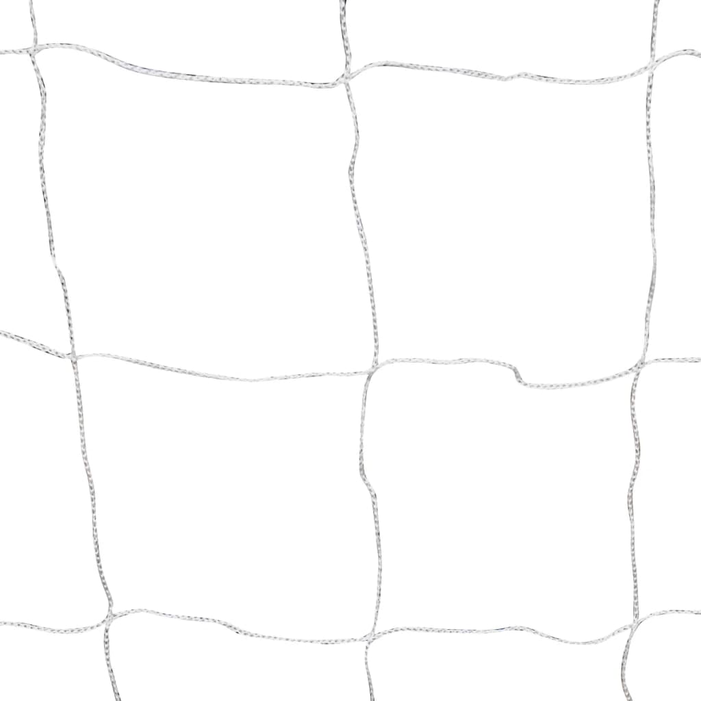 vidaXL Porterías de fútbol 2 uds con red 182x61x122 cm acero blanco