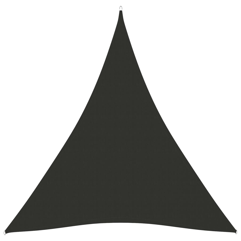 vidaXL Toldo de vela triangular tela Oxford gris antracita 5x7x7 m