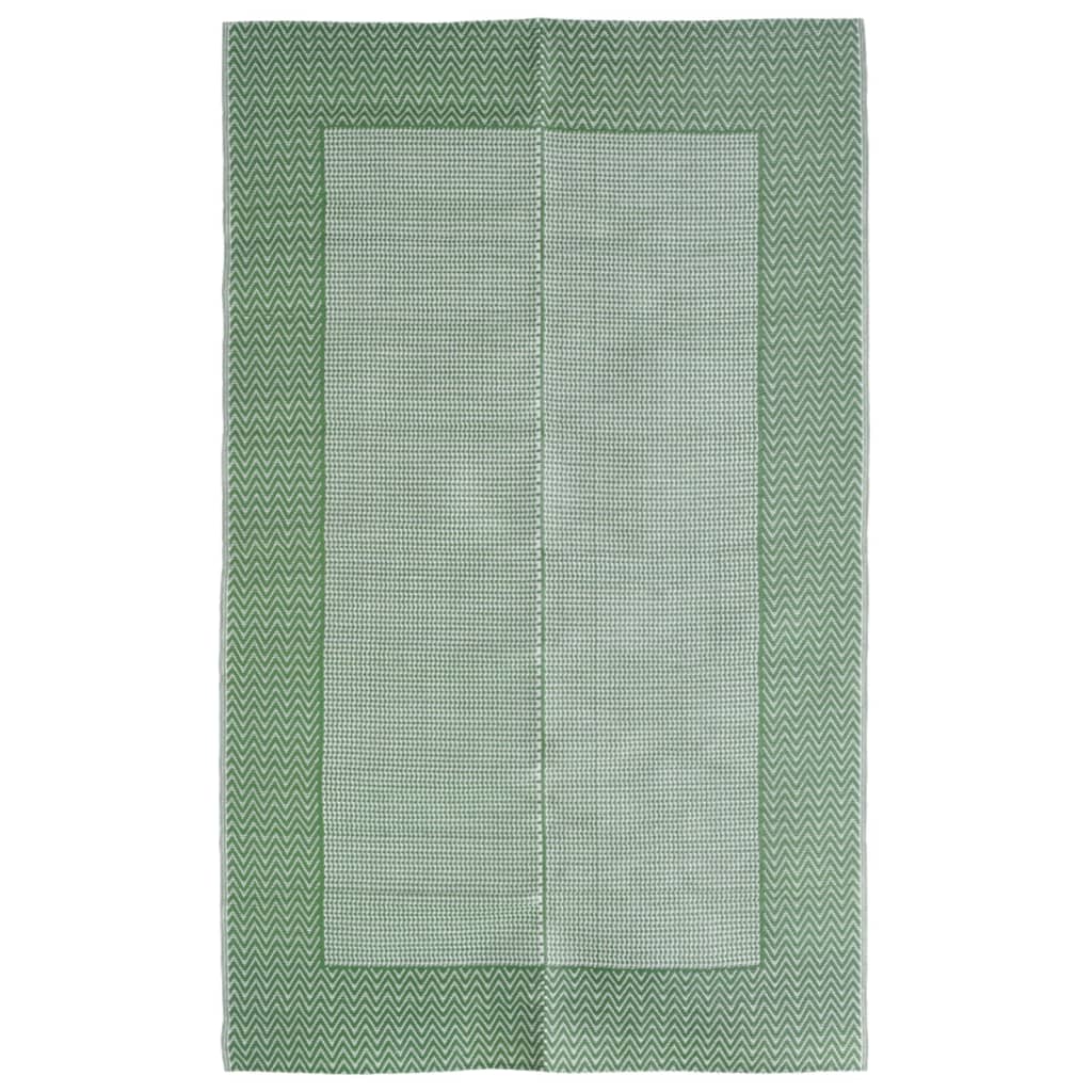 vidaXL Alfombra de exterior PP verde 120x180 cm