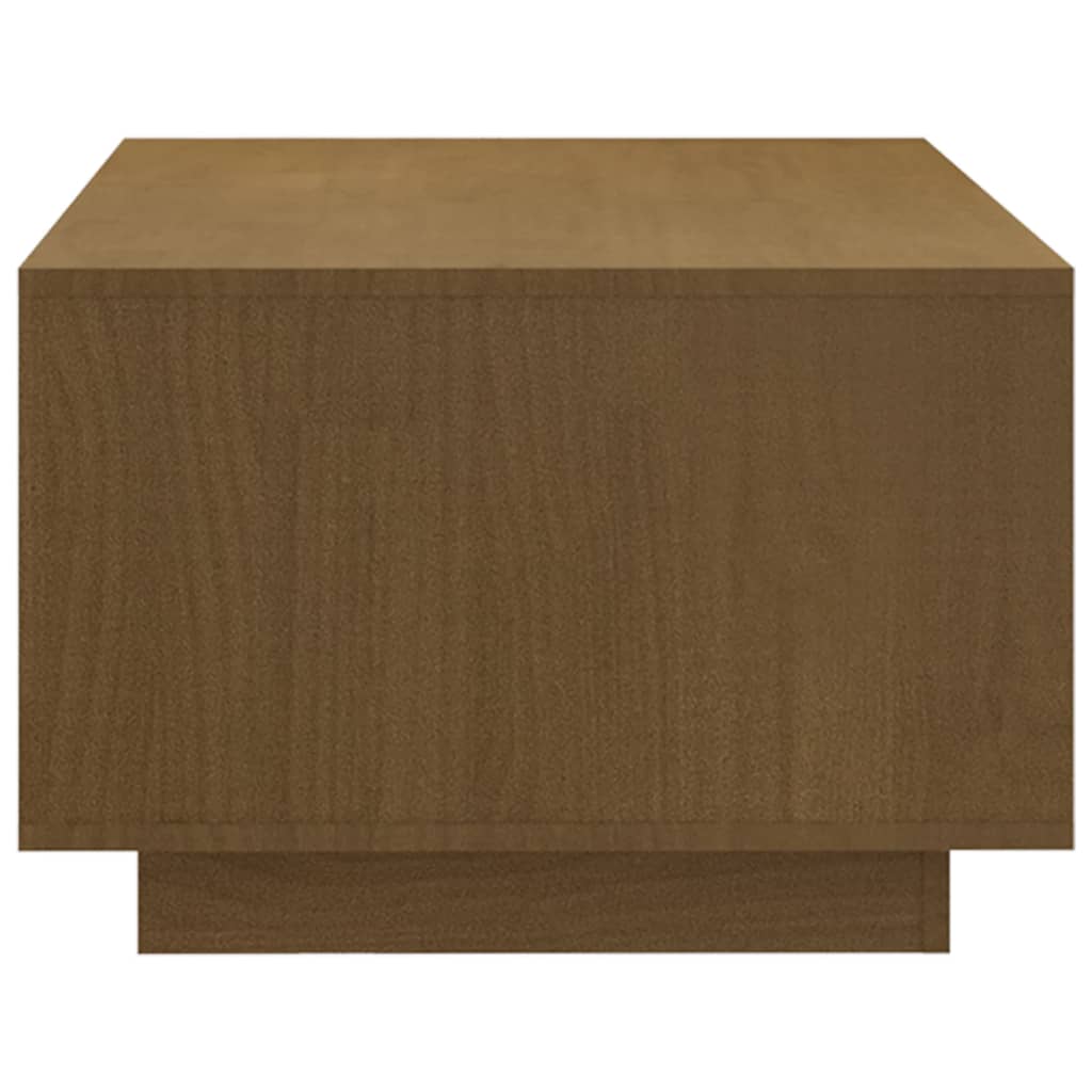 vidaXL Mesa de centro de madera maciza pino marrón miel 110x50x33,5 cm