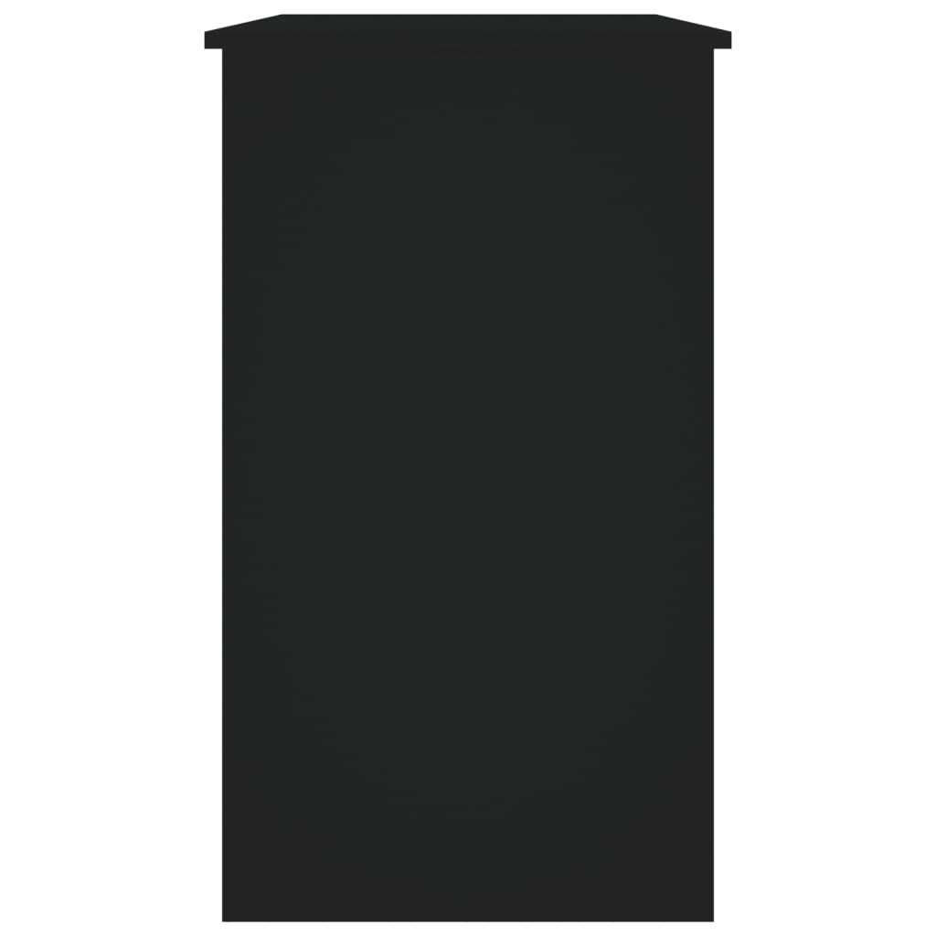 vidaXL Escritorio de madera contrachapada negro 90x45x76 cm