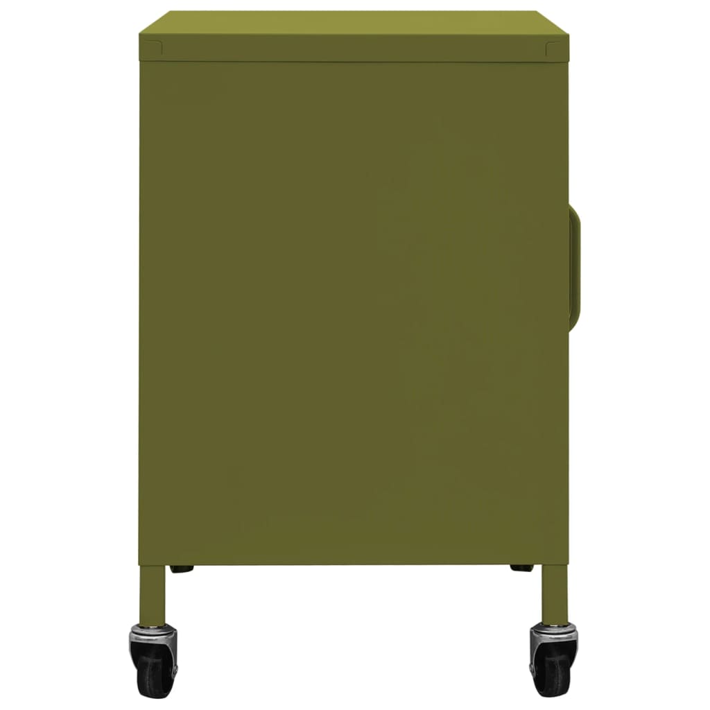 vidaXL Armario de almacenamiento acero verde oliva 60x35x56 cm