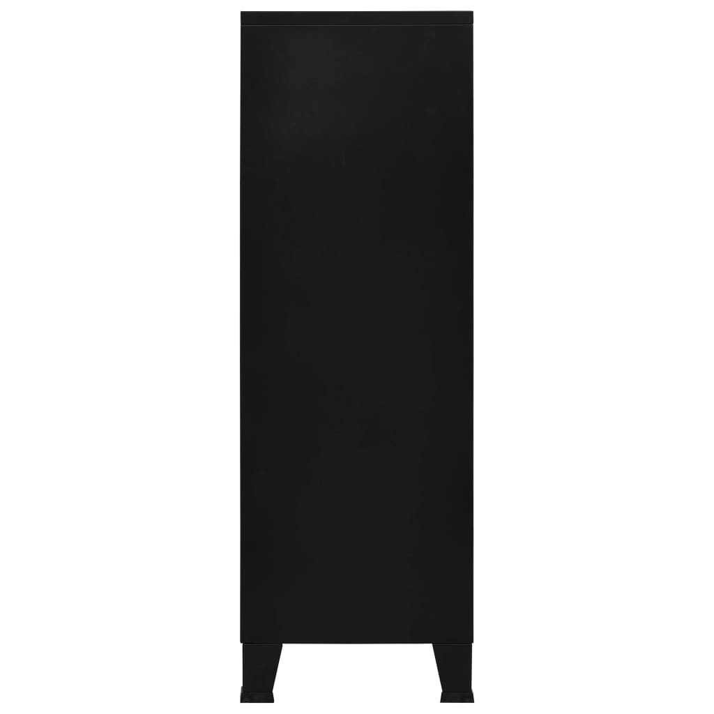 vidaXL Baúl de almacenaje industrial acero negro 75x40x120 cm