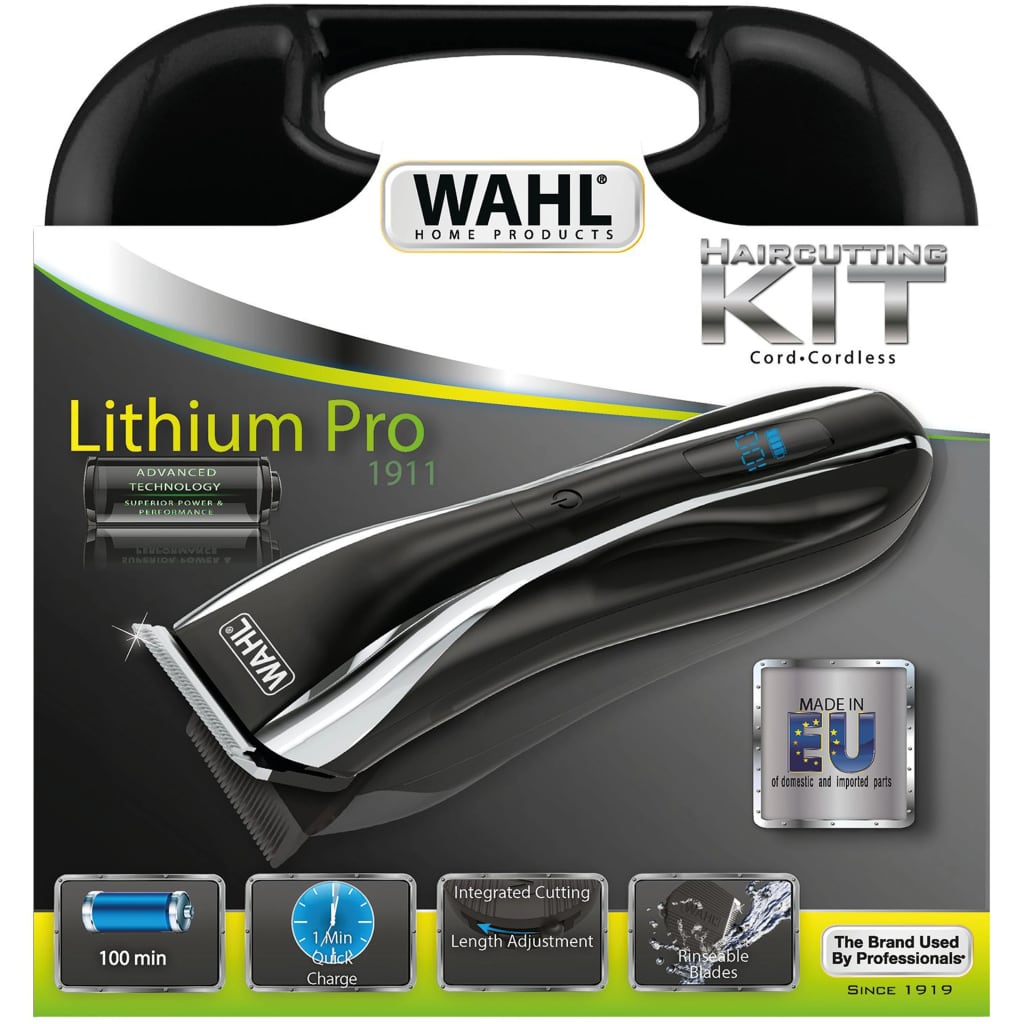 Wahl Juego de 13 piezas de cortapelos Lithium Pro LCD 6W