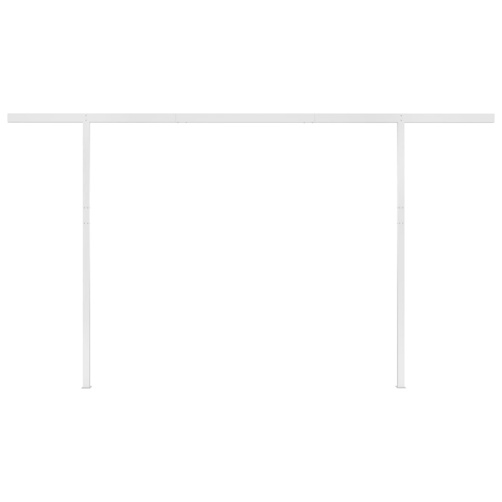 vidaXL Toldo manual retráctil con postes azul y blanco 4,5x3,5 m