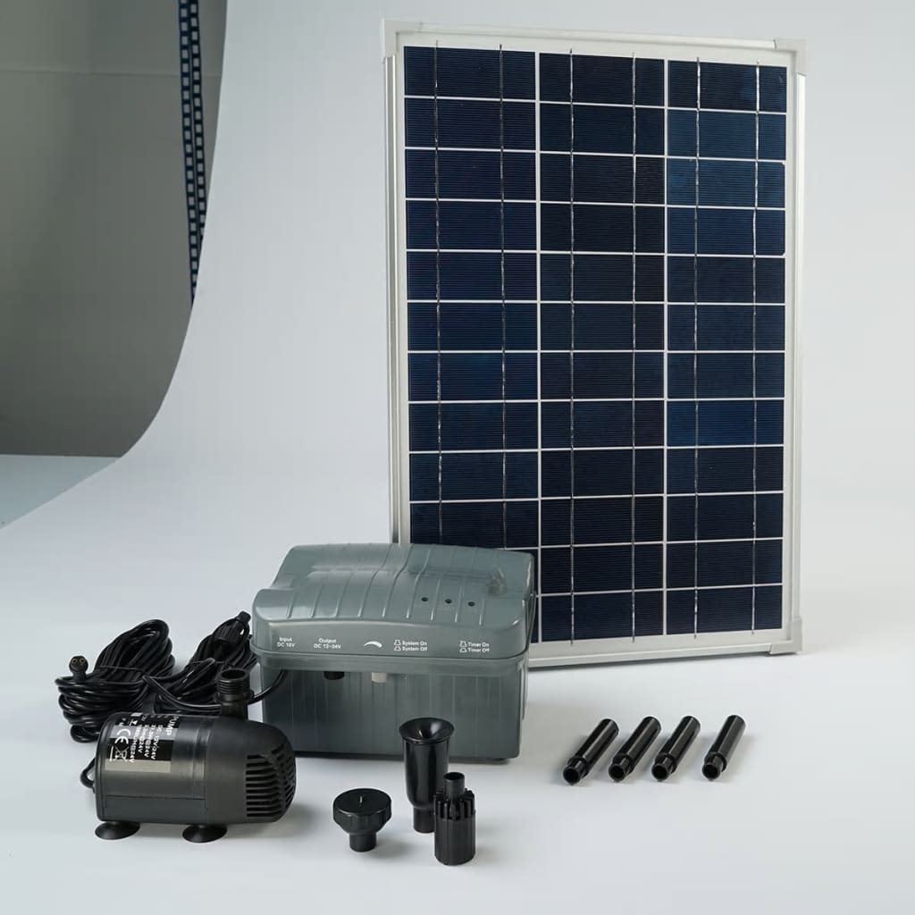 Ubbink Conjunto SolarMax 1000 con panel solar, bomba y batería 1351182