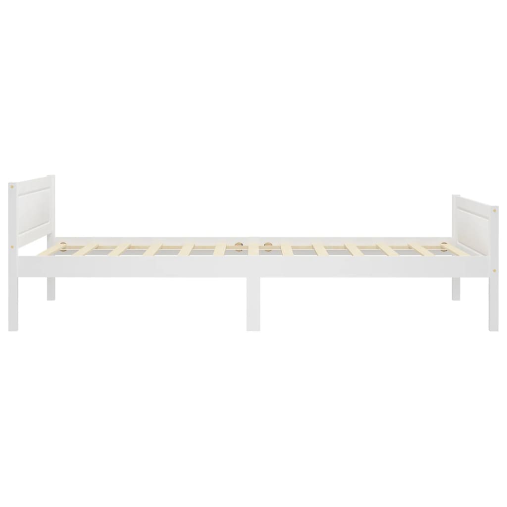 vidaXL Estructura de cama de madera maciza de pino blanca 100x200 cm